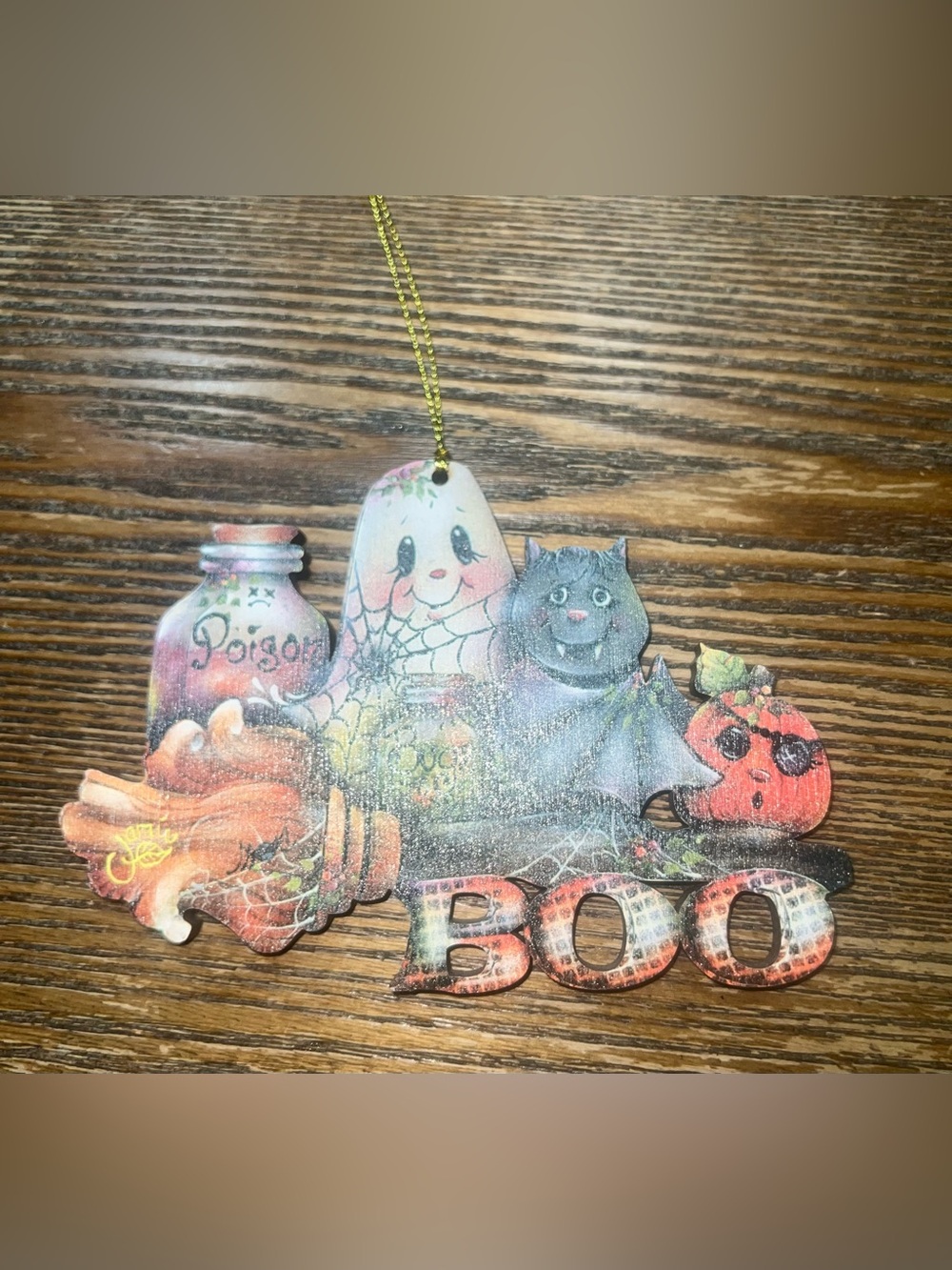 Brunhilda's Broom! Wooden Ornament by Jamie Mills-Price - Gently Used